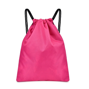 ホットセールカラフルポリエステルバックパックバッグ再利用可能なスポーツ巾着袋無地巾着袋 - Product Image 4