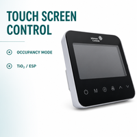 Thermostat à écran tactile T9200-TF20-1JS0, ventilateur 3 vitesses, vanne marche/arrêt, 2 ou 4 tuyaux, FCU, Modbus, BACnet, prix Red Dot Design Award, contrôle HVAC