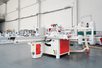 Sierra de Mesa Horizontal de Alta Eficiencia (Sierra de Mesa Deslizante) con Medición Automática para Trabajos en Madera, para Cortar Tablas/Tablones