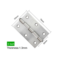 Vente chaude de haute qualité 2.5 pouces 3 pouces 3.5 pouces 4 pouces petit bout à bout en acier inoxydable 304 charnières de porte et de fenêtre