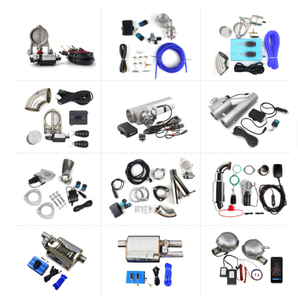 Silencieux d'échappement de voiture de luxe universels professionnels en acier inoxydable poli miroir en forme de T avec pompe à vide et soupape variable - Product Image 3