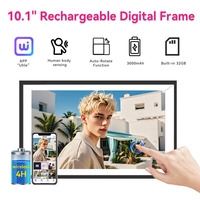 Écran LCD de 10,1 pouces de grande taille avec rétroéclairage, lecture de musique intelligente, haut-parleur intégré, haute définition, montage mural, WiFi, MP3, écran tactile numérique