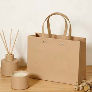 Bolsa de Papel Kraft Reciclable con Asa y Remache, Personalizable con Logotipo o Icono, para Compras, Ropa, Regalos, Entrega de Alimentos - Product Image 4