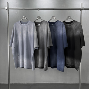Áo thun thời trang nam in kỹ thuật số DTG, in lụa, chất liệu 100% cotton hữu cơ 275GSM, xử lý acid wash cá nhân hóa, phun mực. - Product Image 3