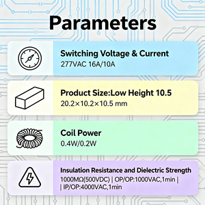Умное реле Linkci LCSHXD-233 JE 10A/16A с катушкой 277VAC DC, 5 контактов, 0.2W, для домашней автоматизации, электрический счетчик, низкая высота 10 мм - Product Image 2