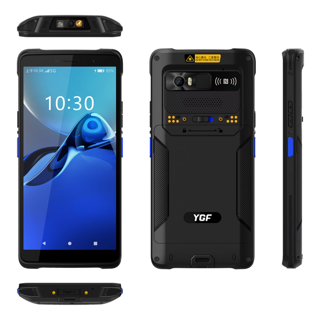 Android IP68 Rugged PDA Industrial NFC Handheld 1D 2D Barcode Scanner Inventory Mobile Data Terminal Octa-core 2.4GHz