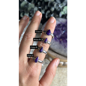 แหวนเงิน Sugilite 925แหวนเงิน Sugilite เงินสเตอร์ลิงของขวัญสำหรับเธอ - Product Image 1
