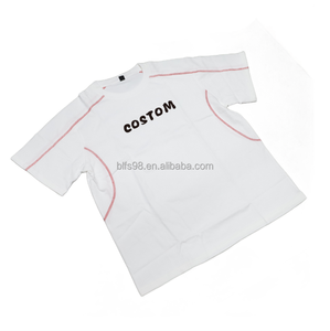 Camiseta Extra Grande Personalizada para Hombre con Ribete en Contraste, Estampado de Letras, Cuello Redondo, Manga Corta, Informal, de Algodón, Estilo Jersey - Product Image 4