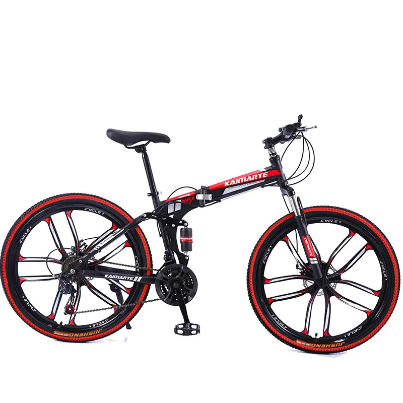 Double Disc brake folding mountain bike 26-inch foldable mountain bike 21speed cross country mountain bike 26 inch for women