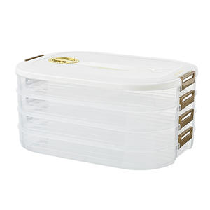 Boîte de rangement pour raviolis, rectangulaire, empilable, avec couvercle à clipser, qualité alimentaire, pour congélateur et usage général - Product Image 1