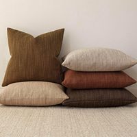 Housse de coussin carrée épaisse en fibre de polyester de couleur unie, style moderne et minimaliste, pour canapé, chambre à coucher, ou comme coussin de dossier