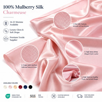 Tissu Charmeuse 100% Soie de Mûrier Premium, Doux et Lisse, pour Robes, Vêtements de Nuit, Mariages, Filles, au Mètre
