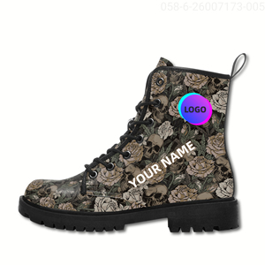 Bottes Martin gothiques à plateforme de haute qualité avec logo personnalisé, vente en gros d'usine, décontractées, pour la marche et le sport 058-6-26007173-005 - Product Image 2