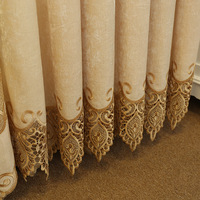 Usine vente directe Chenille style Européen tissu brodé salon chambre baie vitrée simple maintenant rideau fini