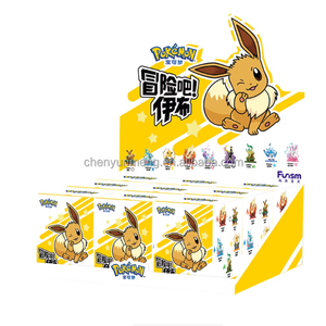 100% Original Japon Anime Cartoon Pokemone 'Let's Adventure Eevee' V2 Kawaii PVC Action Figures 9PCS Box Set & Single Blind Box - Product Image 1