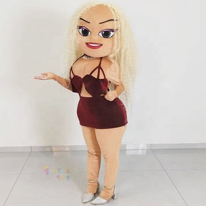 Disfraz de Mascota Personalizable Impreso en 3D de Chica Bailarina Sexy, Supermodelo, Lencería, Stripper, Personaje Femenino con Cabello Rizado <span class=keywords><strong>para</strong></span> <span class=keywords><strong>Halloween</strong></span> - Product Image 2