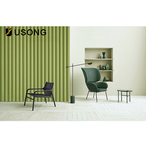 Panneau acoustique Romelody 100% PET, fabrication directe usine, moulage ondulé, 2400x1200mm, 48 couleurs, surface perforée, design graphique - Product Image 1