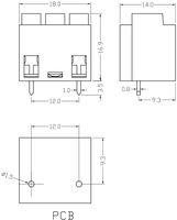 Connecteur de bornier à vis pcb à hauteur de 12mm, 73/07 pièces, remplacer connecteurs phoenix type vertical à 90 degrés