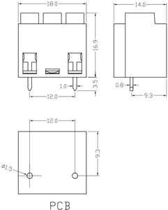 Xinya Konektor Blok <span class=keywords><strong>Terminal</strong></span> Sekrup Pcb Pitch 12Mm 73/07 Pengganti Konektor Phoenix Tipe Vertikal 90 Derajat - Product Image 2