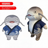 Jouet en peluche personnalisé, doux, de dessin animé, souriant, avec bandeau, pour exposition culturelle folklorique, anniversaire, doublure en maille, unisexe