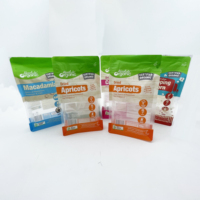 Sachet refermable personnalisé imprimé, sachet d'emballage alimentaire réutilisable en plastique de qualité alimentaire avec fermeture éclair