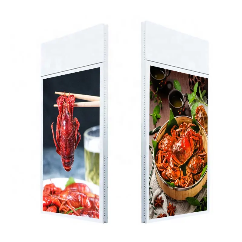 New Arrival 700 Nits Hanging Double Side OLED Digital Signage Displays Transparent LCD Advertising Player Kiosk Monitor
