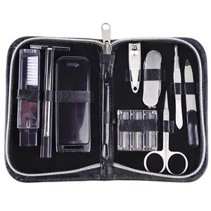 professional disposable travel custom complete nail clippers shoe brush Razors kits manicure and pedicure set