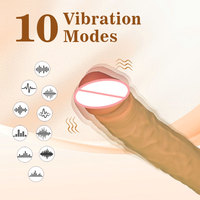 Sex Toy Réaliste en Silicone Liquide Doux pour Femmes, Vibromasseur Électrique Double Tête Longue Forme Pénis pour Femmes