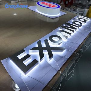 Letrero LED Personalizado <span class=keywords><strong>para</strong></span> Salón de Belleza o Barbería, Letras con Logotipo Retroiluminadas <span class=keywords><strong>para</strong></span> <span class=keywords><strong>Empresas</strong></span> de Publicidad, Uso Interior/Exterior, Acero Inoxidable, Alto Brillo - Product Image 1