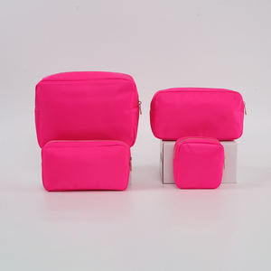 नई लोकप्रिय गर्म गुलाबी महिलाओं लड़कियों मेकअप सहायक पाउच निविड़ अंधकार नायलॉन सनी ट्राली कॉस्मेटिक बैग के लिए व्यक्तिगत उपहार - Product Image 1