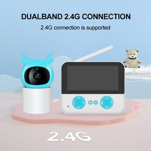 Monitor de bebé de 4,3 pulgadas, conexión inalámbrica de 2,4G, cámara de bebé, alimentación programada, monitoreo de temperatura, música relajante infrarroja - Product Image 5