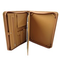 Carpeta de Presentación Multifuncional A4 Personalizada, Portafolio con Cierre para Gerentes, Maletín de Cuero para Negocios y Oficina