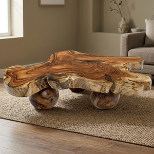 High Quality Best Design Rustic Style Suar Wood Coffee Table Simple Elegant Modern Design Living Room Home Furniture Cirebon - Product Image 3
