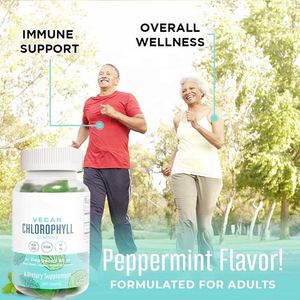 Complément alimentaire en gommes à la chlorophylle à base d'extraits d'herbes, marque privée, pour une peau claire, la détoxification du foie, l'énergie et le soutien immunitaire, 60 unités - Product Image 5
