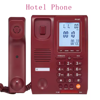 Teléfono analógico con cable ABS Botones grandes Identificador de llamadas Pantalla LCD de 16 dígitos Control de volumen de 4 niveles Teléfono fijo barato Hotel Personas mayores
