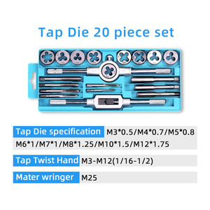 8/12/20/40 पीसी हाथ उपकरण मर जाते हैं मीट्रिक टैप और स्क्रू थ्रेड प्लग सीधे टैपर रीमर M3-M12 सेट करें - Product Image 6