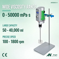 Agitador Digital de Laboratorio AM300S-H 300W 40L, Mezclador Eléctrico de Alta Viscosidad para Agitar Líquidos Químicos, Pinturas y Alimentos