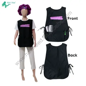 customized hair cutting salon apron custom logo for hairdressers hair cut with pocket and adjustable string