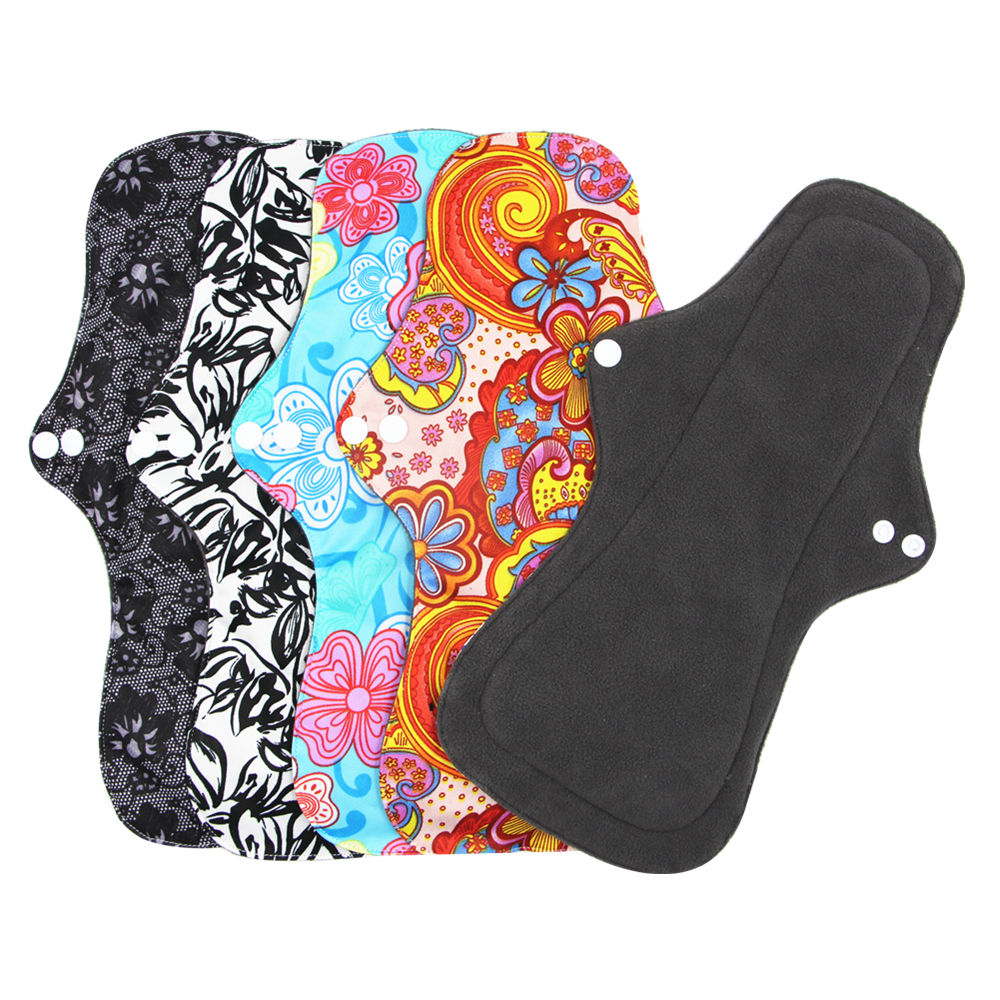 New Prints Period Pads Sanitary Napkins Organic Reusable Cloth Sanitary Pads for Women
