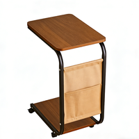 Table basse mobile moderne à double rangement, en bois massif écologique, design personnalisable pour salon et maison