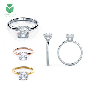 Betterstar Eleganter Brillantschliff Labor-Diamantring 14K/18K Gelb-/Weiß-/Rosé<span class=keywords><strong>gold</strong></span> Maßgefertigt Größenverstellbar IGI-Zertifiziert Fein - Product Image 2