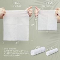 Serviette jetable 80% Lyocell 20% Coton pour peaux sensibles, non tissée, séchage rapide, pour le maquillage, biodégradable