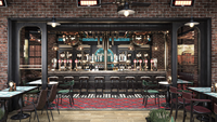 Meubles de bar d'hôtel classiques, comptoir de bar de pub, design d'intérieur de restaurant gastronomique, idées de rénovation