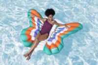 Bestway 43963 Flotteur de piscine papillon bohème 1,86 m Flotteurs de piscine amusants Flotteur de piscine d'été Radeau de piscine Lounge Flotteur de plage Jouet de fête