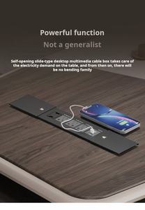 모던 라이트 럭셔리 보스 오피스 데스크 및 의자 조합, 세련된 이그제큐티브 데스크, 빌라용 목재 사무용 가구 - Product Image 4