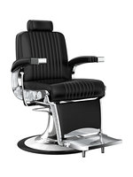 Fauteuil de Barbier Yalong Vintage en Alliage d'Aluminium, Pivotant, Réglable en Hauteur et Inclinable, Spécifique aux Salons pour la Coupe, la Permanente et la Coloration