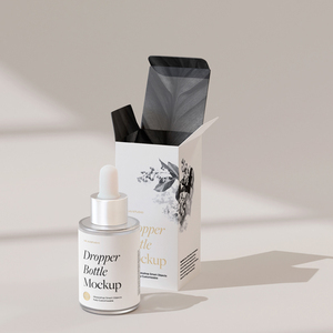 Boîte d'emballage de luxe <span class=keywords><strong>en</strong></span> papier pour flacon compte-gouttes vide, flacon de parfum <span class=keywords><strong>en</strong></span> verre, boîte cadeau magnétique bleue personnalisable - Product Image 5