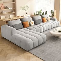 Ensemble de canapés modulaires sectionnels modernes de haute qualité, velours crème, meubles doux pour salon, villa