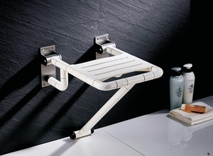 Seggiolino doccia pieghevole a parete in acciaio inossidabile moderno per uso di casa per anziani o bagno ospedaliero accessorio doccia - Product Image 3