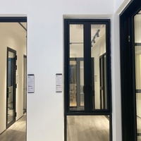 Fenêtres à battants modernes en alliage d'aluminium sans rupture de pont thermique avec verre trempé et persienne pour chambre et cuisine, insonorisées